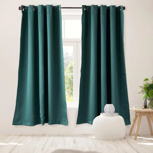 Vista 11 de LUXE WEAVERS Eco Collection - Par de paneles de ventana, color crema, 100% opacas, 63 pulgadas de largo Curtains for Bedrooms, Machine Washable