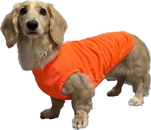 Vista 16 de D Doggy Star - Suéter de perro salchicha para perros, ropa de forro polar, abrigo de invierno (M, bolsillo azul marino)
