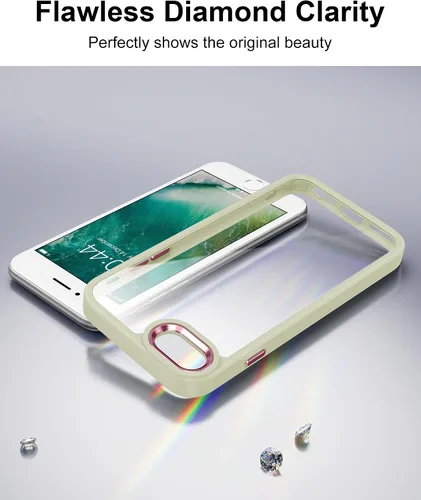 Vista 290 de HOOMIL Funda para iPhone 7 Plus/iPhone 8 Plus de 5.5 Pulgadas, sin amarillamiento, protección contra caídas, cubierta trasera dura transparente