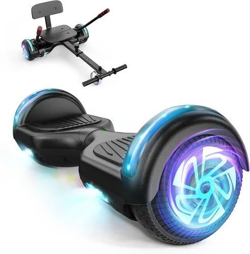 Vista 21 de SISIGAD Patinetes para niños de 7 a 12 años, con altavoz Bluetooth integrado y ruedas de luces coloridas de 6.5 pulgadas, scooter de equilibrio