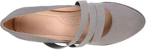 Vista 3 de Journee Collection Tacones gruesos con correa elástica triple y suela cómoda