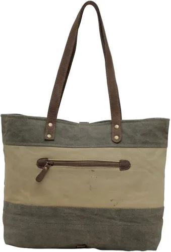 Vista 3 de Bolso de mano de cuero occidental para mujer, mental.