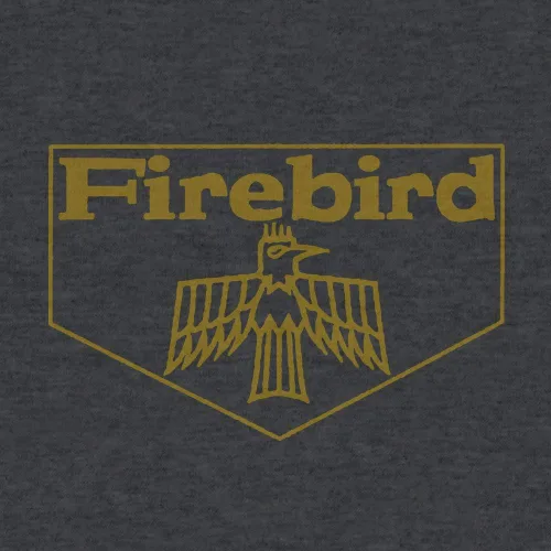 Vista 2 de Tee Luv Pontiac Firebird Graphic - Camiseta para hombre, Gris Carbón jaspeado