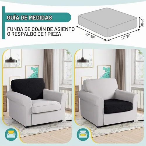 Vista 3 de Ruaozz Fundas de cojín para sofá seccional, fundas de cojín elásticas para sofá seccional, fundas de sofá lavables para muebles suaves