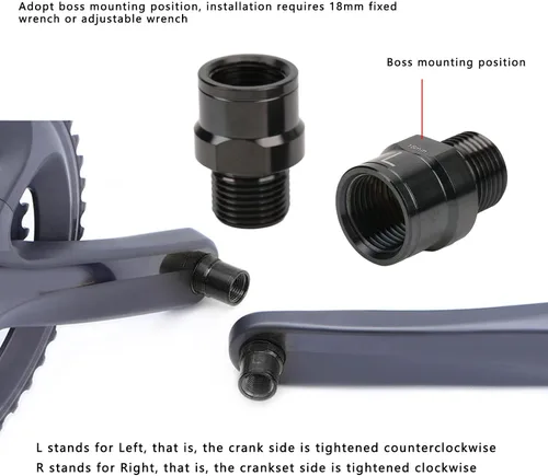 Vista 8 de Extensor de pedal, pedal de aleación de 0.630 in/0.6 pulgadas, eje de extensión universal para bicicletas de montaña, bicicletas de carretera BMX