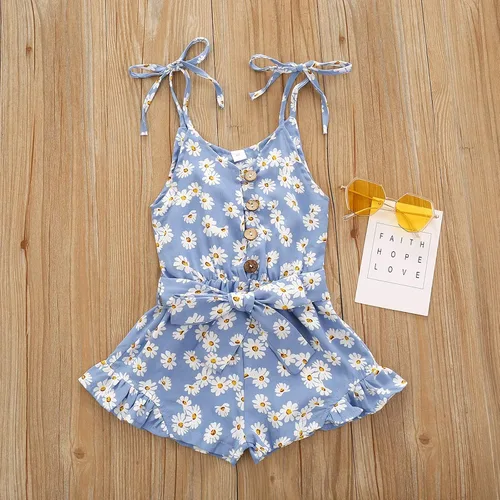 Vista 2 de Ropa de niña pequeña de verano lindo halter mameluco de 6 meses a 5 años