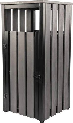 Vista 5 de Lorell, LLR42693, Cubo de basura para exteriores, 1, carbón