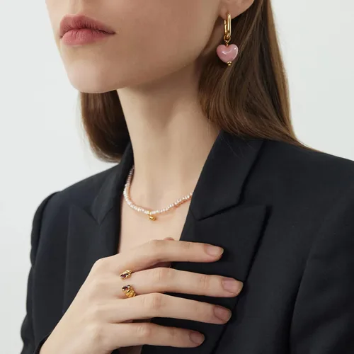 Vista 6 de C.Paravano Aretes de aro para mujer Aretes de aro Aretes colgantes para mujer