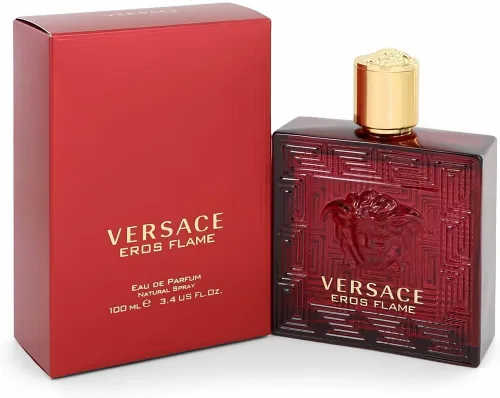 Vista 9 de Versace Eros Flame - Set de regalo de 3 piezas para hombre (3.4 onzas Eau De Parfum Spray + Eau De Parfum Spray de 0.34 oz + bolsa)