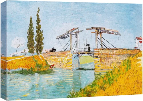 Vista 27 de Van Gogh - Lienzo con diseño giclée de olivos con cielo amarillo y sol, arte de pared de galería, estirado y enmarcado, listo para colgar, 24 x 36