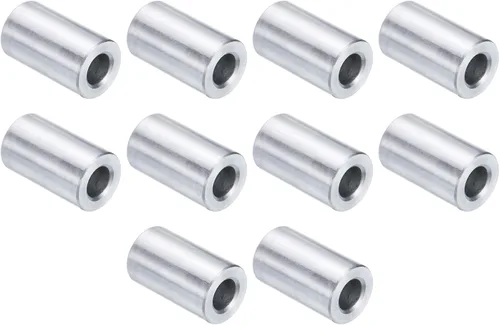 Vista 24 de uxcell 10 piezas de espaciador de aluminio con 1/2" de diámetro interno x 1" de diámetro exterior x 1" de longitud, con acabado liso, espaciador