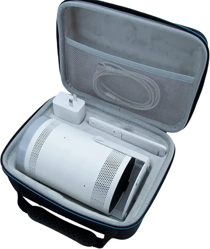 Vista 8 de XINGFUDAO Funda de transporte para proyector compatible con Samsung The Freestyle, funda de almacenamiento portátil de EVA rígida que se adapta