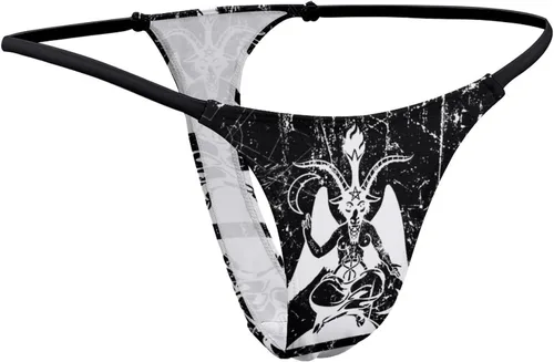 Vista 6 de Satanic Goat Baphomet Tangas de tanga sexy sin costuras, ropa interior de moda para mujer