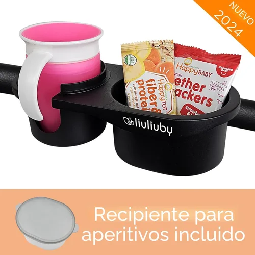 Vista 4 de liuliuby Accesorio universal para bandeja de refrigerios para cochecito Accesorio para portavasos de cochecito, bandeja universal para bocadillos
