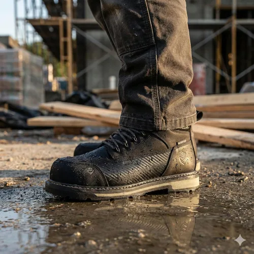 Vista 3 de SUREWAY Men's 6 Inch Waterproof Soft/Composite Toe Leather Work Boots