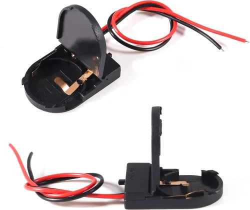 Vista 3 de Aobao Soporte de batería CR2032 de 15 piezas, soporte de batería CR2032 con interruptor, soporte para celda de moneda, 1 soporte de batería de botón