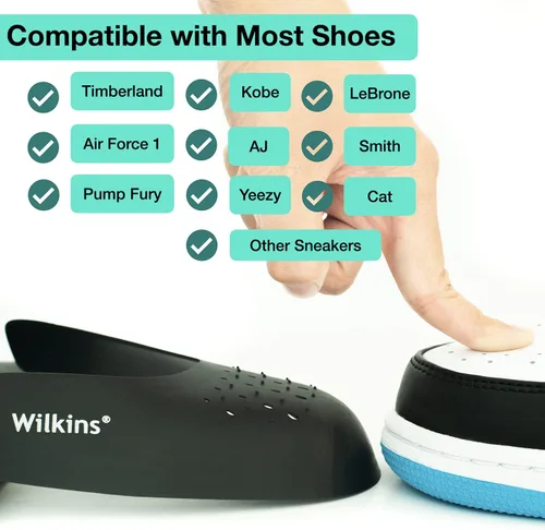 Vista 5 de Wilkins Protector de zapatos antiarrugas (2 pares) reductor de puntera e inserto antiarrugas para tenis