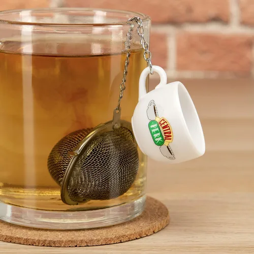 Vista 3 de Paladone Friends Central Perk - Infusor de té de acero inoxidable con cadena