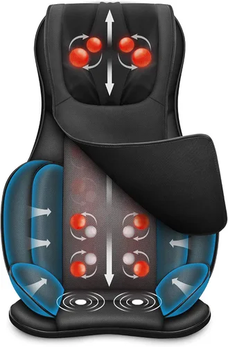 Vista 2 de Snailax Paquete de almohadilla para silla de masaje de cuerpo completo y masajeador de percusión de mano