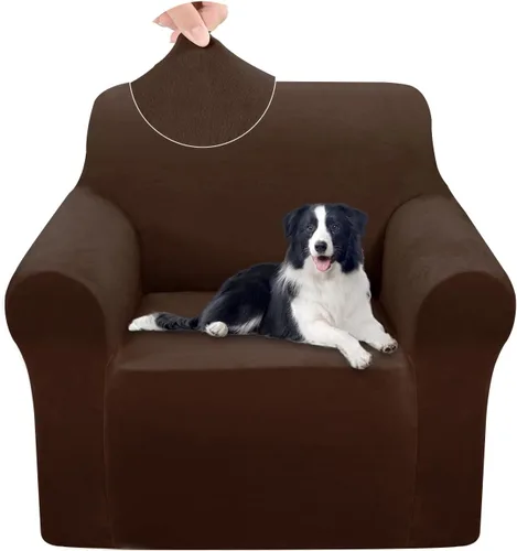 Vista 33 de U-NICE HOME Fundas de terciopelo para sofá, fundas elásticas para sofá de 3 cojines, protector de muebles (XL, grande, beige)