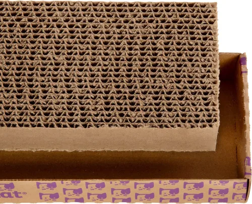 Vista 6 de SmartyKat Super Scratcher Rascador Ondulado para Gatos y Almohadilla para Arañar para Gatos, Infundido con Hierba Gatera, Rascadores para Gatos