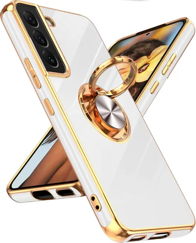 Vista 12 de LeYi Funda para teléfono Galaxy A12: con protector de pantalla de vidrio templado [paquete de 2] Soporte de anillo giratorio de 360°, soporte Rosa