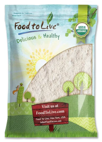 Vista 10 de Food to Live Harina orgánica de sorgo blanco, 8 onzas, sin OMG, finamente molida, pura, cruda. Buena fuente de proteínas y fibra. Altamente