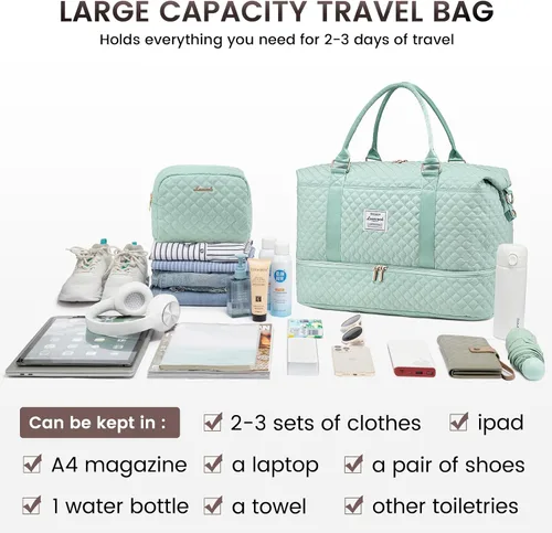 Vista 7 de Bolsa de viaje acolchada Weekender Bag para mujer