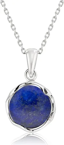 Vista 29 de 925 Sterling Silver Gemstone Necklace Women - Gemstone Pendant Necklace Silver- Birthstone Necklace - Silver Jewelry for Women- Minimalist Jewelry