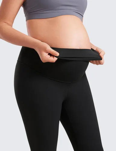 Vista 4 de CRZ YOGA Butterluxe - Leggings de maternidad sobre el vientre de 25 pulgadas, pantalones suaves para entrenamiento, yoga y embarazo