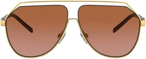 Vista 2 de Dolce & Gabbana DG2266 - Gafas de sol para hombre, color doradomarrón, 63, Oro, 639145