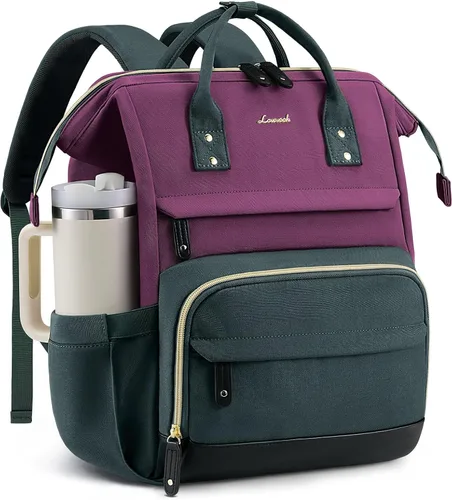 Vista 38 de LOVEVOOK Mochila para laptop para mujer, mochila de trabajo de 15.6 pulgadas con gran capacidad, bolsa de enfermera impermeable, mochila