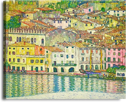 Vista 99 de A&T ARTWORK Avenue to Schloss Kammer por Gustav Klimt. Las reproducciones de arte clásico del mundo, impresiones en lienzo giclée para decoración
