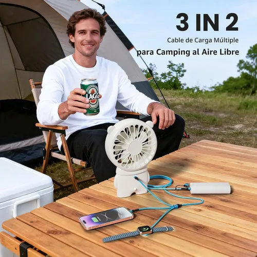 Vista 6 de Cruise Travel Essentials 2026, cable USB A/C 3 en 2 para iPhone 17, cargador iWatch, cable de carga múltiple trenzado, cable de carga múltiple