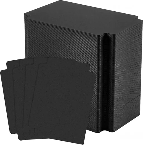 Vista 10 de 50 separadores de tarjetas intercambiables de plástico, separador esmerilado con pestañas, vertical estándar compatible con Games Sports TCG, 2.7 x