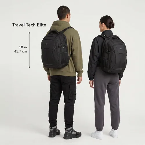 Vista 7 de SwissGear 5358 USB ScanSmart Mochila para Portátil de 16", Negro, Grande