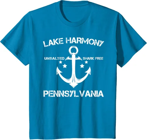 Vista 54 de Playera divertida de Lago Harmony Pennsylvania para acampada o pesca Negro