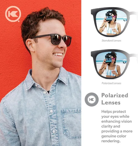 Vista 4 de Knockaround Paso Robles Polarized Square Sunglasses for Men & Women - Trendy Sunglasses - UV400 Protection