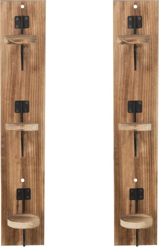 Vista 6 de MyGift Soporte de pared para sombreros, 2 unidades, organizador de sombrero de vaquero, abrigo, percha de ropa con alambre de metal y ganchos