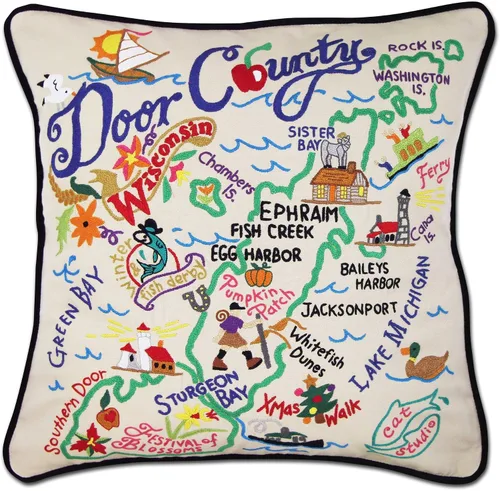 Vista 51 de Catstudio Portland (Oregon) - Almohada decorativa bordada