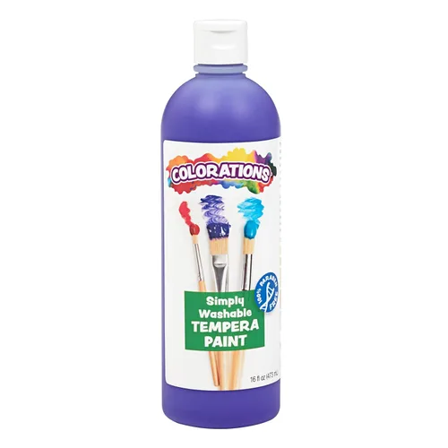 Vista 23 de Colorations WSTAP Pintura de témpera lavable, 16 onzas líquidas, verde manzana, no tóxica, vibrante, atrevida, pintura para niños, manualidades
