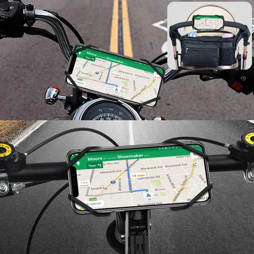 Vista 6 de Cellet Soporte universal para teléfono para bicicleta, soporte para motocicleta compatible con Apple iPhones, Samsung Galaxy, Google Pixel, Moto Azul