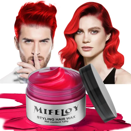 Vista 9 de Cera temporal negra para el cabello, tinte en crema para peinado natural instantáneo, pomadas lavables para hombres, niñas, mujeres, jóvenes, barro