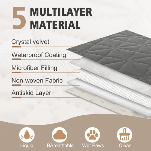 Vista 3 de Ameritex Funda de sofá impermeable para asientos, funda de sofá para perros, funda de sofá para mascotas, funda de terciopelo para silla, sofá