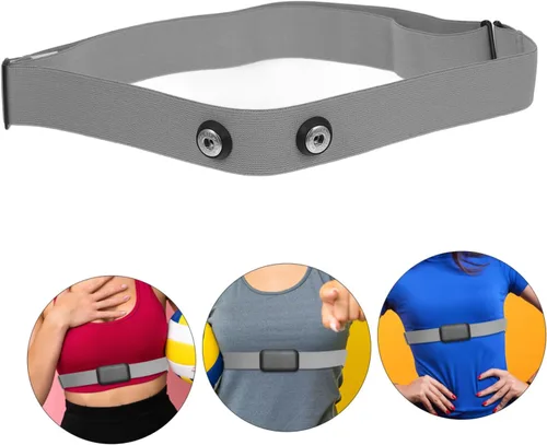 Vista 7 de KOMBIUDA Monitor de pecho correa elástica cómoda reemplazo suave tela deportes al aire libre fitness monitor