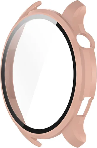 Vista 7 de Funda protectora compatible con Amazfit GTR 4, protector de pantalla de vidrio templado de policarbonato duro, ultrafina, cubierta completa, a