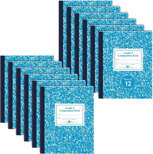 Vista 9 de Roaring Spring Libro de composición de productos de papel, grado 3 rayado, 50 hojas, 9-3/4 x 7-3/4 pulgadas, rojo (ROA77922)