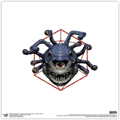 Vista 9 de Trends International Gallery Pops Dungeons & Dragons: Honor Among Thieves - Arte de pared de mosaico Beholder, versión enmarcada en negro, 12 x 12