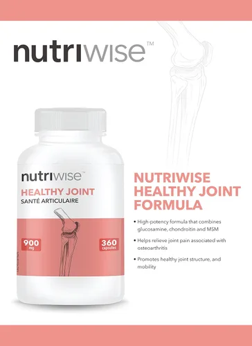 Vista 2 de Nutriwise Healthy Joint 900mg (Glucosamina + Condroitina + Msm) 360 Cápsulas