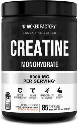 Vista 14 de Jacked Factory Monohidrato de creatina en polvo de 15 oz – Suplemento diario de creatina de 0.18 oz para hombres y mujeres, apto para veganos